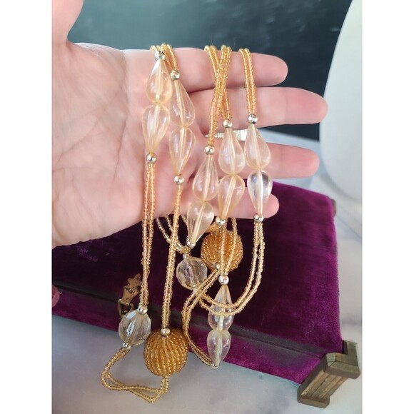 Vintage Beaded Extra Long Necklace - Picture 6 of 10